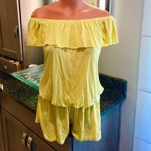 Venus Bright Yellow Romper ,